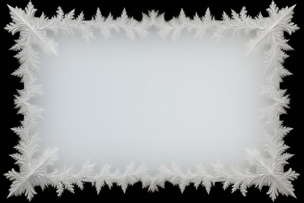 Frosted ice frame backgrounds winter black background.