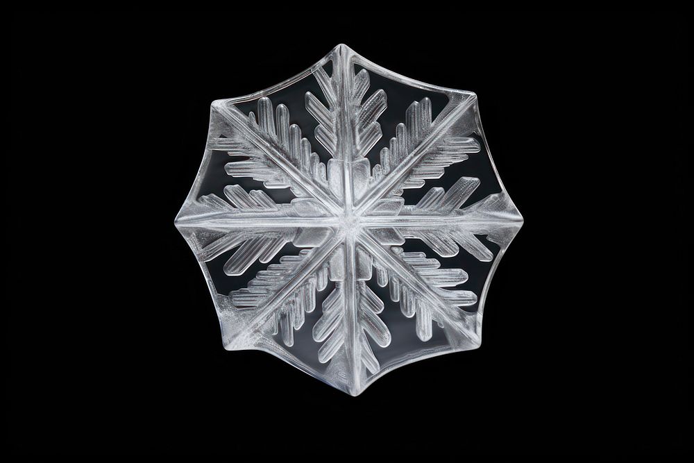 Frosted ice recycle symbol snowflake crystal winter.