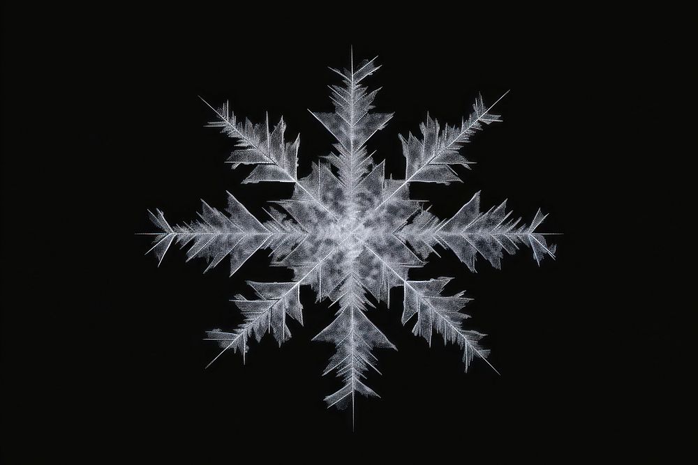 Frosted ice star frame snowflake frozen winter.
