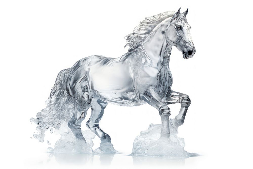 Horse frosted ice animal mammal sketch.