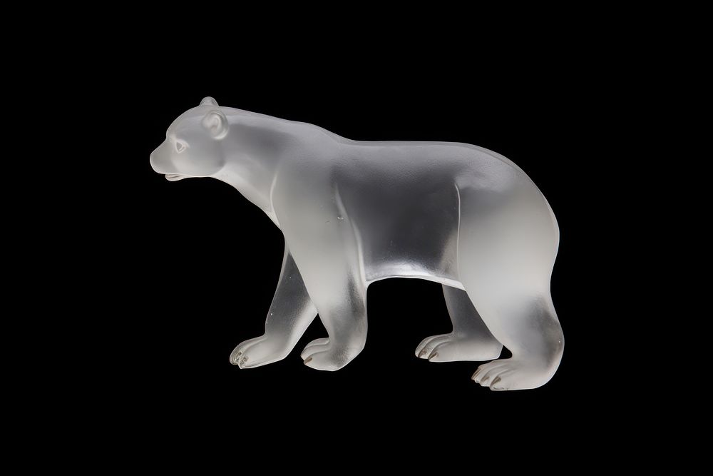 Polar bear frosted ice wildlife figurine animal.