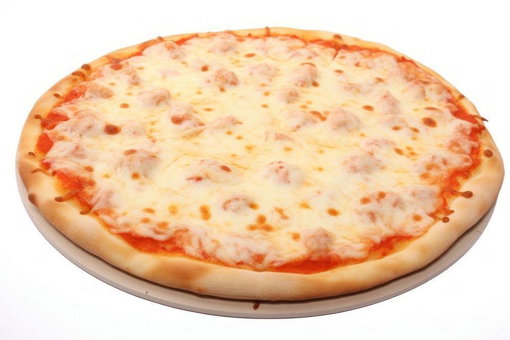 Pizza food white background flatbread.