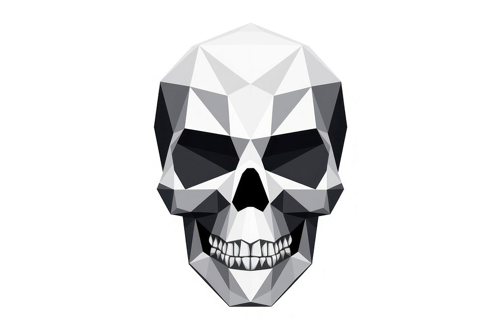 Skull symbol white background accessories.