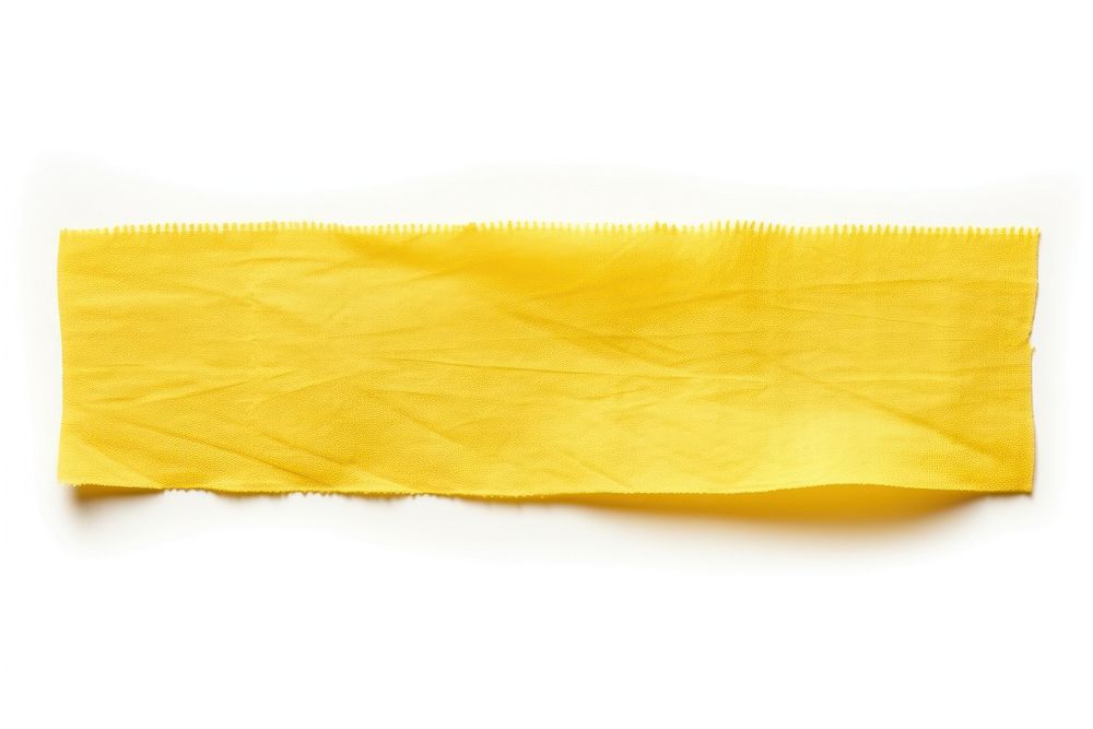 Yellow cloth textile adhesive strip white background simplicity rectangle. AI generated Image by rawpixel.