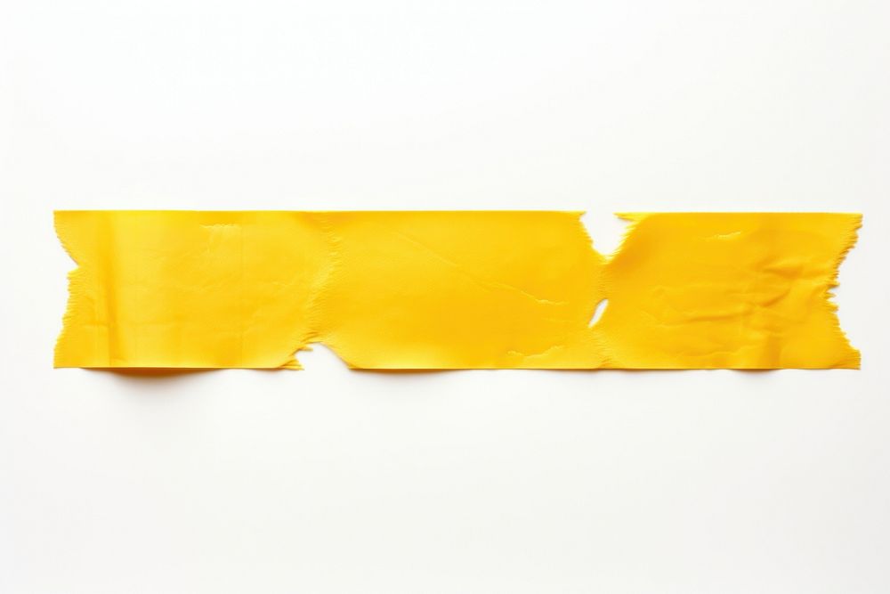 Yellow clothtape adhesive strip paper white background rectangle. AI generated Image by rawpixel.