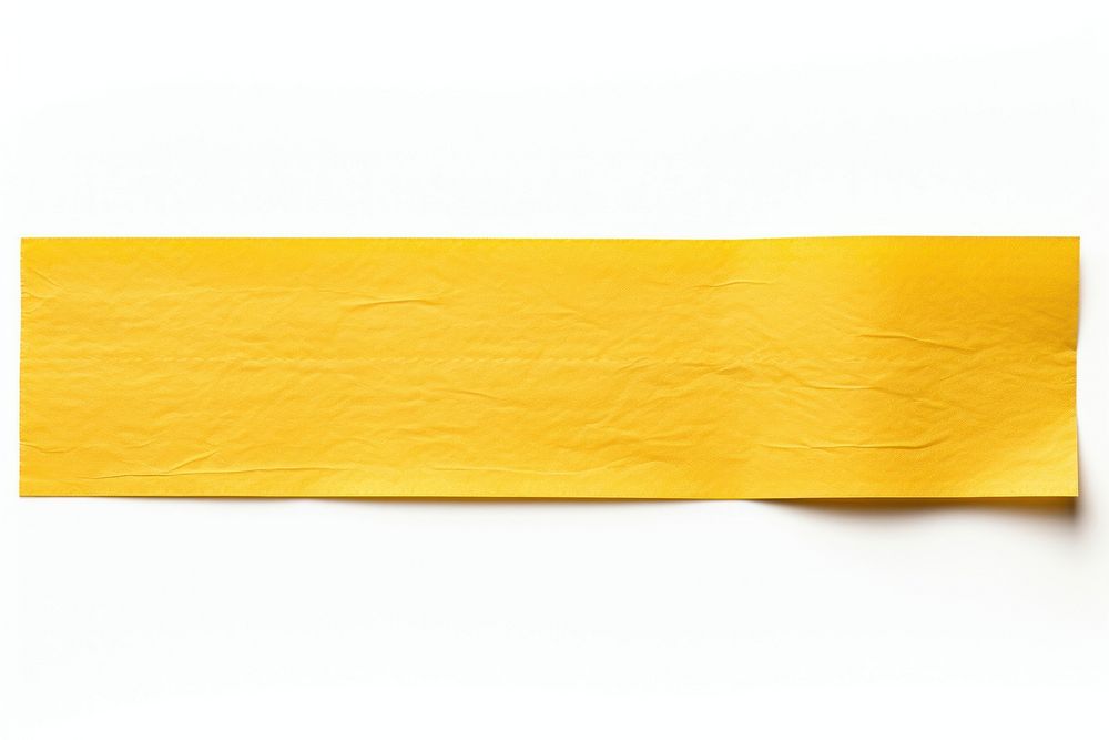 Yellow clothtape adhesive strip backgrounds paper white background. AI generated Image by rawpixel.