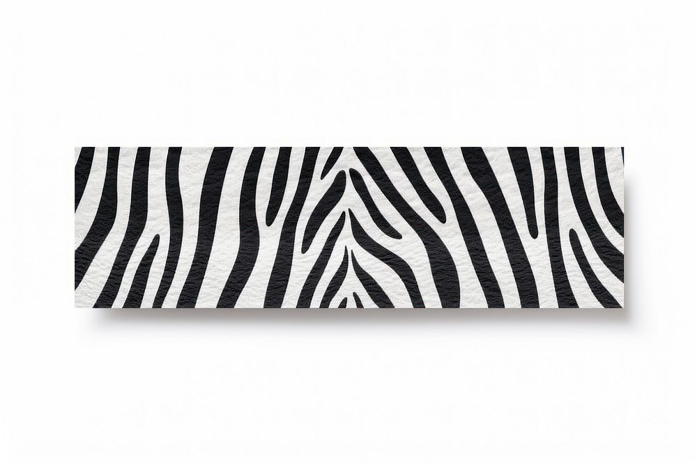 Zebra pattern adhesive strip mammal white background accessories. AI generated Image by rawpixel.