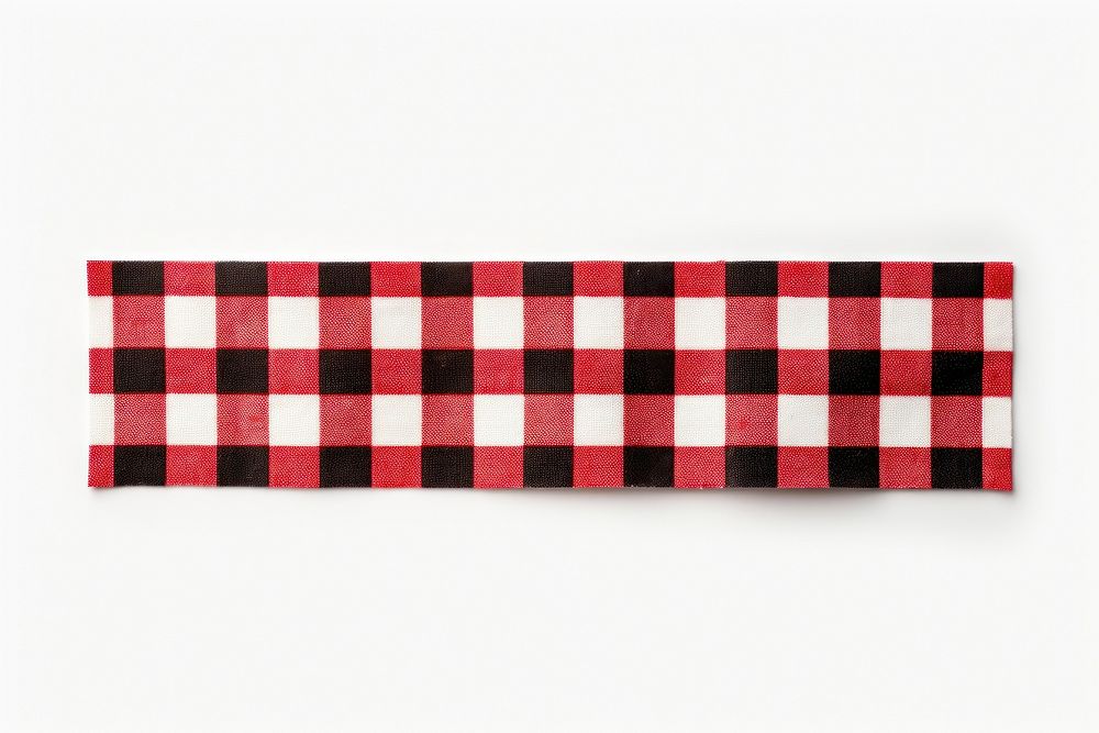 Buffalo Check pattern adhesive strip white background accessories rectangle. AI generated Image by rawpixel.
