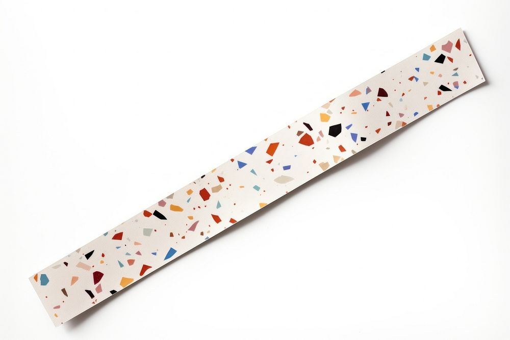Classic terrazzo pattern adhesive strip white background accessories sprinkles. AI generated Image by rawpixel.
