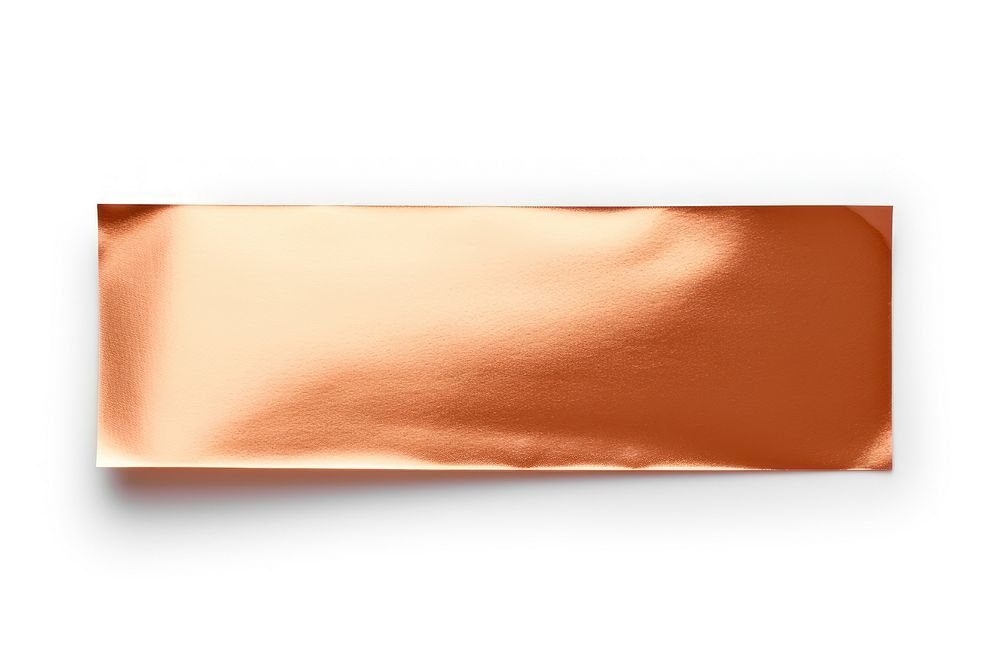Glossy copper foil adhesive strip white background rectangle aluminium. AI generated Image by rawpixel.