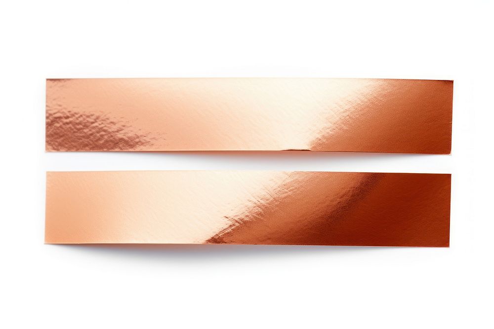 Glossy copper foil adhesive strip white background rectangle panoramic. AI generated Image by rawpixel.