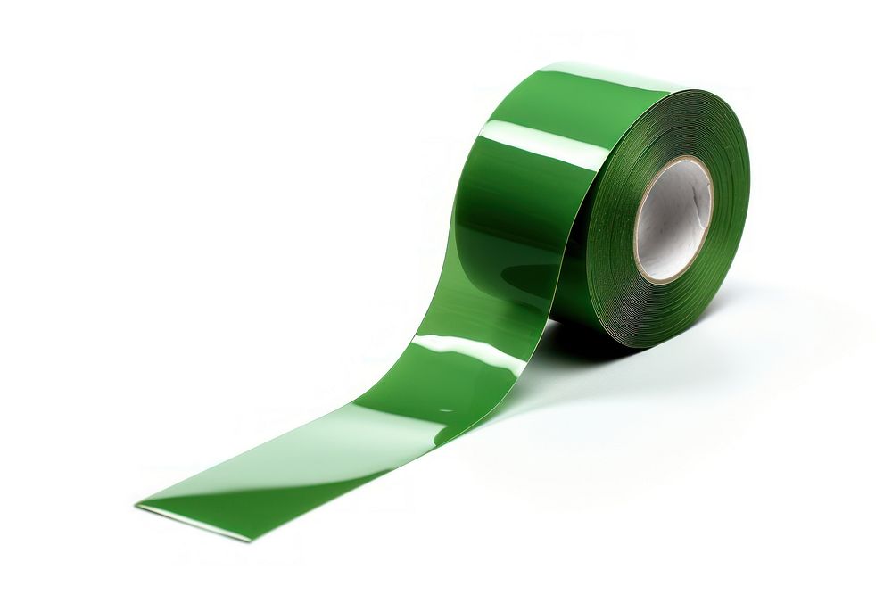 Glossy green vinyl adhesive strip tape white background gemstone. AI generated Image by rawpixel.