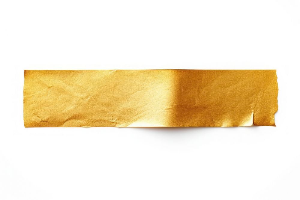 Glossy golden adhesive strip paper white background rectangle. AI generated Image by rawpixel.