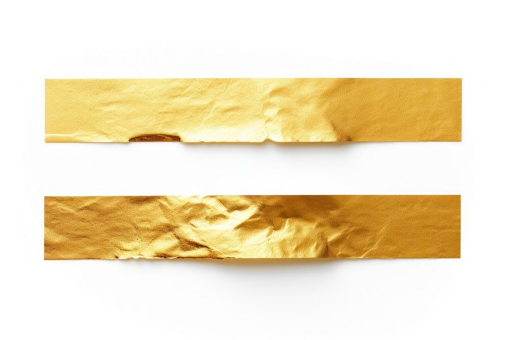 Glossy golden foil adhesive strip paper white background rectangle. AI generated Image by rawpixel.