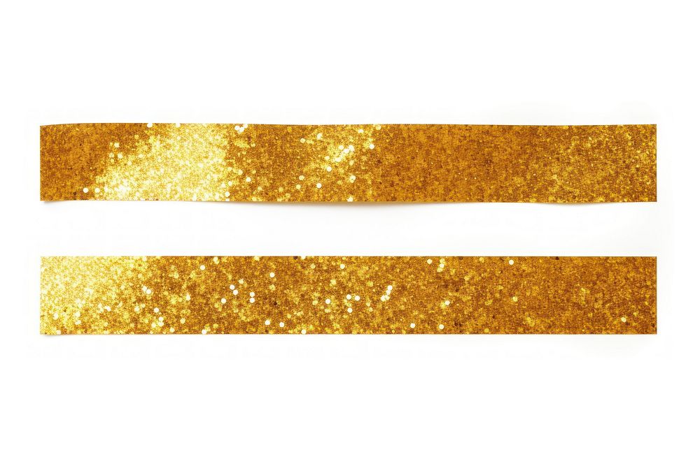 Glossy Gold glitter adhesive strip gold white background rectangle. AI generated Image by rawpixel.