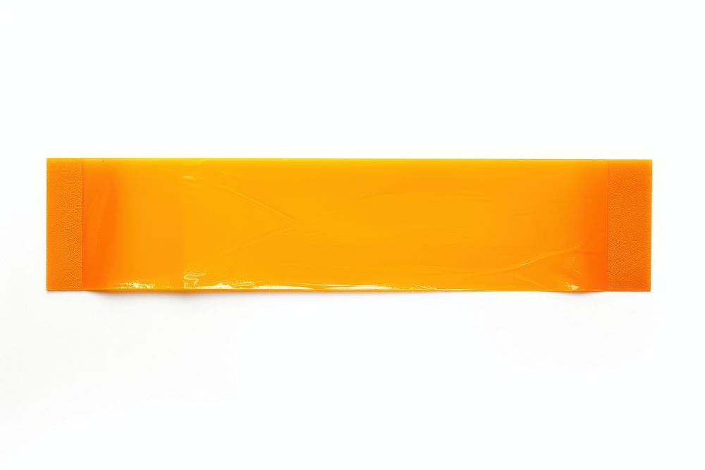 Glossy orange vinyl adhesive strip white background rectangle plastic. AI generated Image by rawpixel.