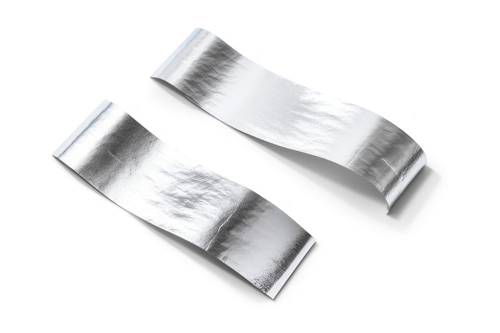 Glossy platinum foil adhesive strip jewelry white background accessories. AI generated Image by rawpixel.