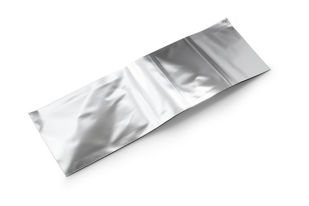 Glossy platinum foil adhesive strip white white background simplicity. AI generated Image by rawpixel.