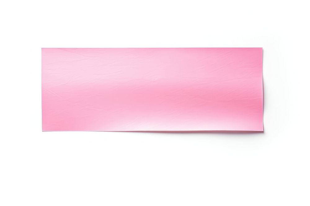 Glossy pink vinyl adhesive strip paper white background simplicity. AI generated Image by rawpixel.