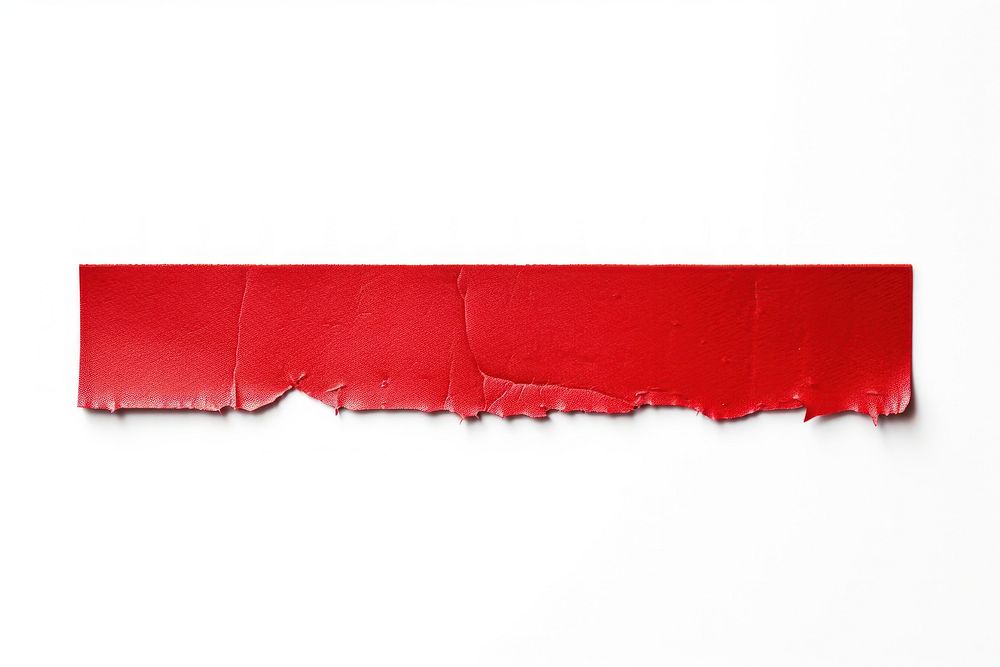 Glossy red vinyl adhesive strip paper white background accessories. AI generated Image by rawpixel.