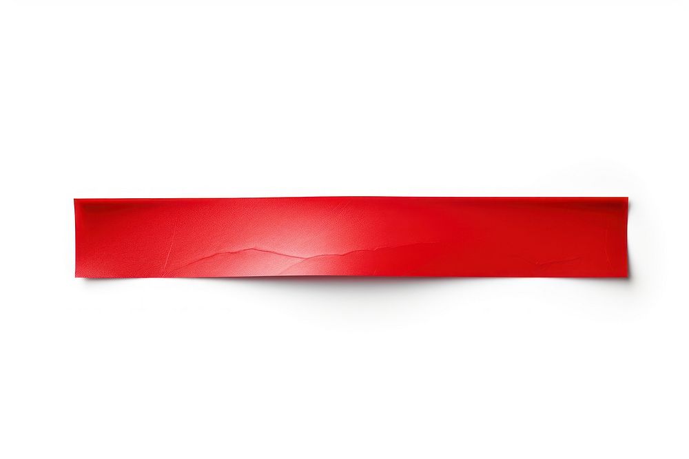 Glossy red vinyl adhesive strip paper white background accessories. AI generated Image by rawpixel.