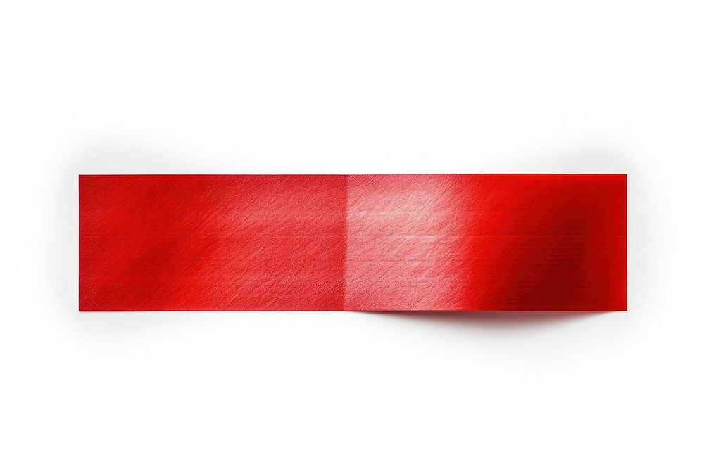 Glossy red foil adhesive strip backgrounds paper white background. AI generated Image by rawpixel.