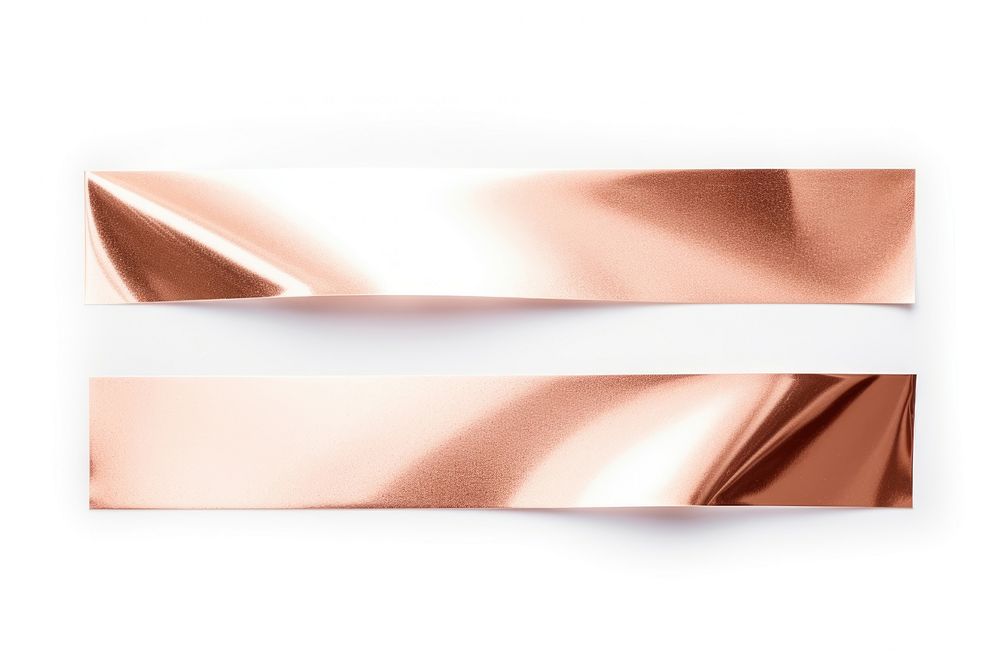 Glossy rose gold foil adhesive strip white background accessories simplicity. AI generated Image by rawpixel.