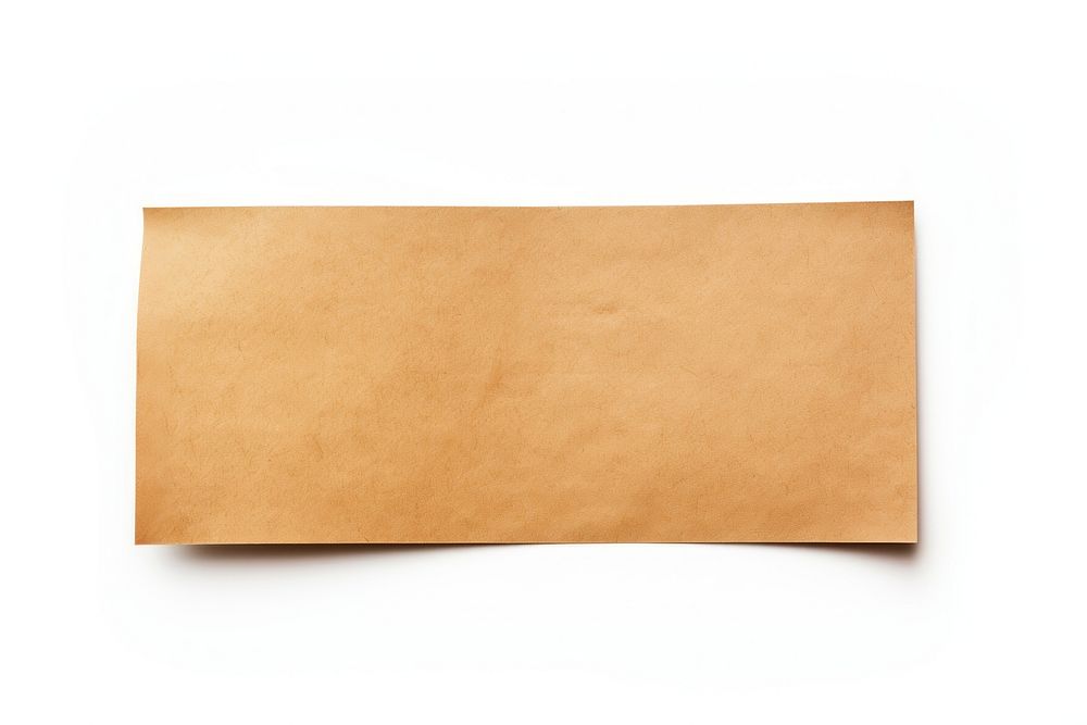 Kraft paper adhesive strip envelope white background simplicity. AI generated Image by rawpixel.
