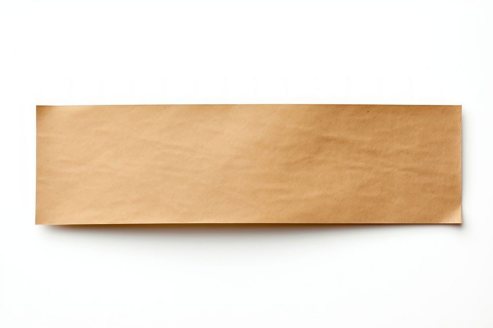Kraft paper adhesive strip white background simplicity rectangle. AI generated Image by rawpixel.