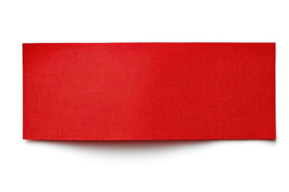 Red cloth textile adhesive strip backgrounds paper white background. AI generated Image by rawpixel.