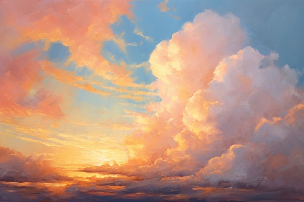 Sunset outdoors horizon weather. AI generated Image by rawpixel.