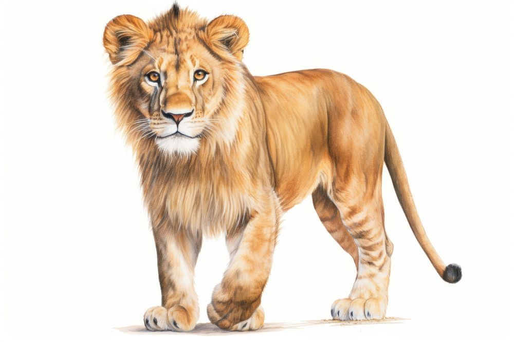  Lion wildlife mammal animal. AI generated Image by rawpixel.