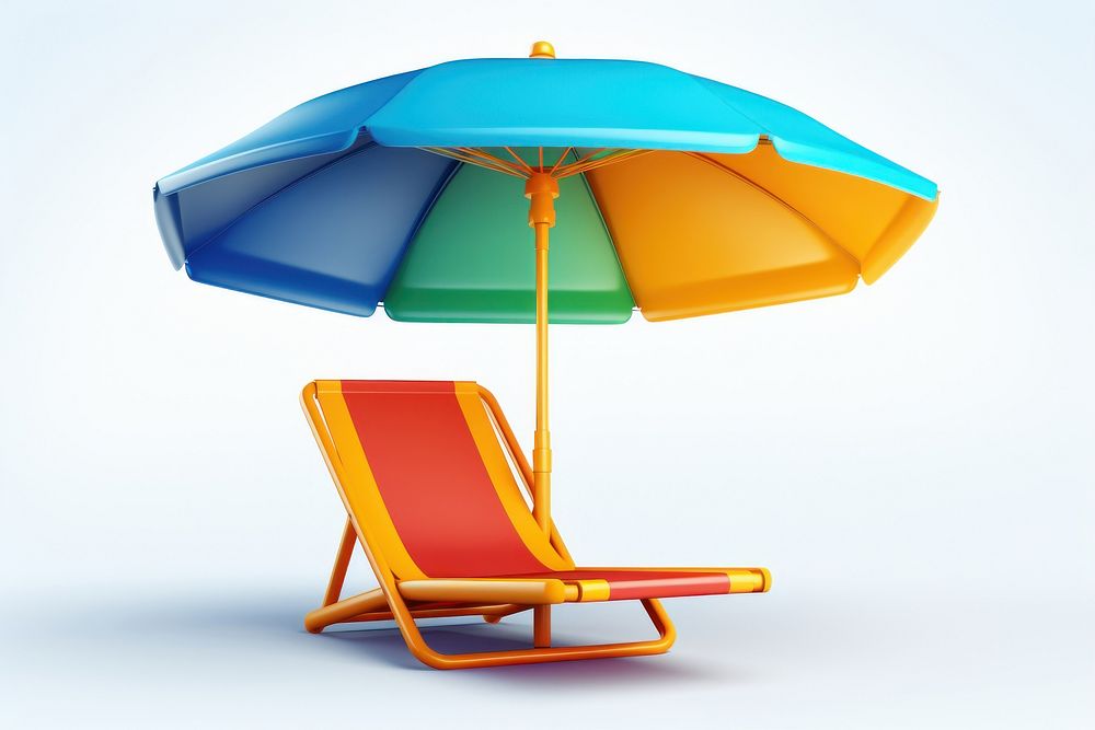 Beach Chair umbrella holiday summer.
