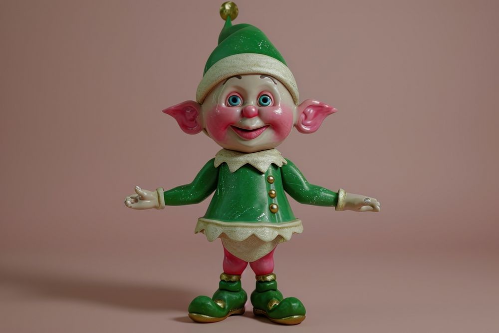 Elf happy jumpping figurine doll toy.