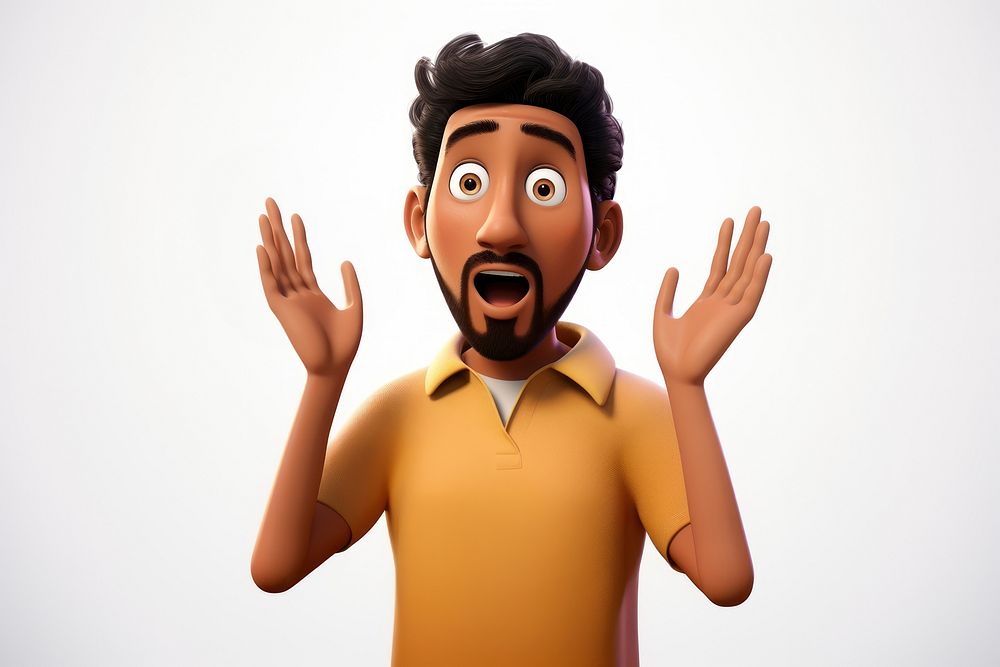 PNG Man surprised portrait cartoon. AI generated Image by rawpixel.