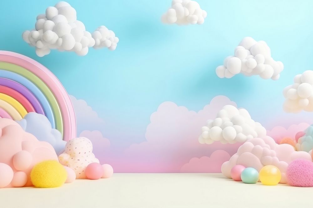 Rainbow backgrounds balloon cloud.