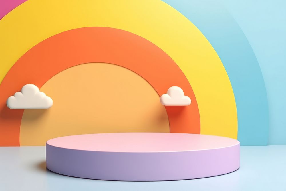 Rainbow cloud furniture fondant.