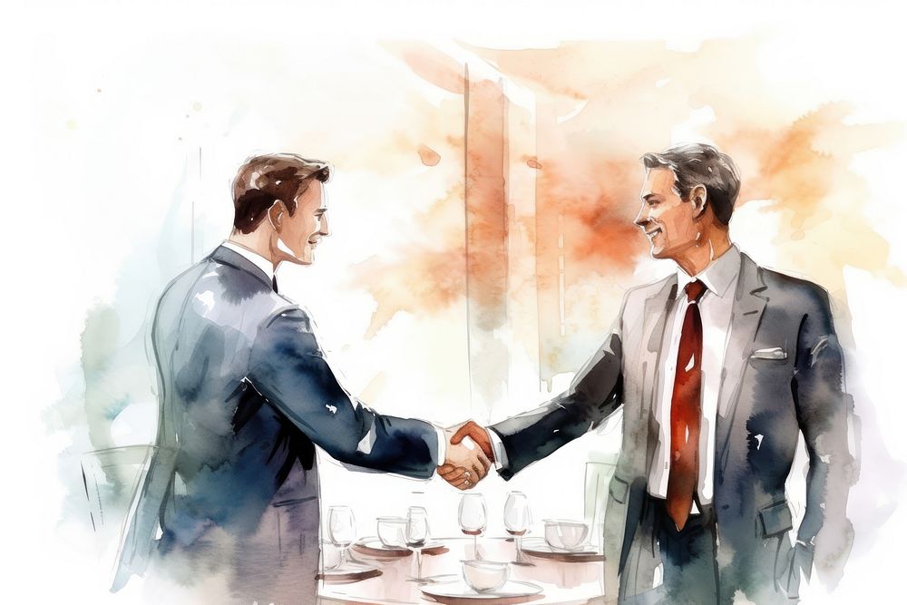 Shaking hands office adult man.