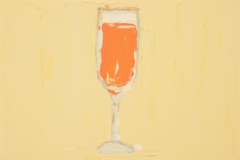 Wine glass toast painting drink refreshment.