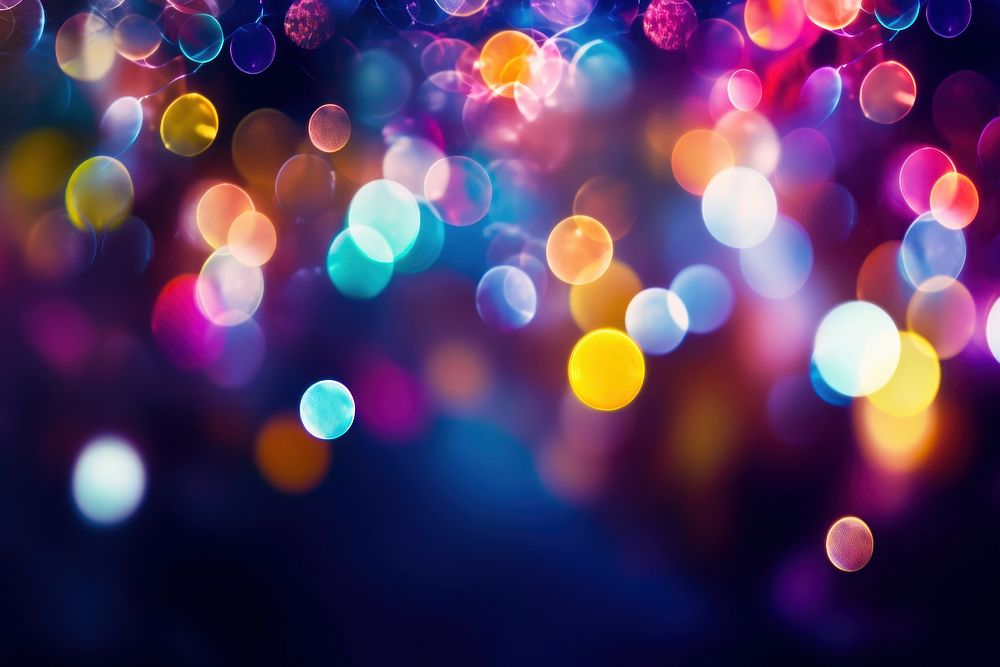  Bokeh light backgrounds outdoors night. AI generated Image by rawpixel.