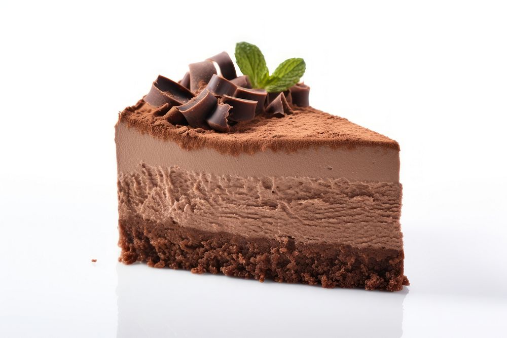 Chocolate mousse cake dessert cream.