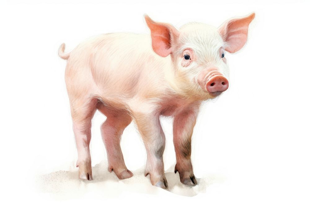  Pig mammal animal sketch. AI generated Image by rawpixel.