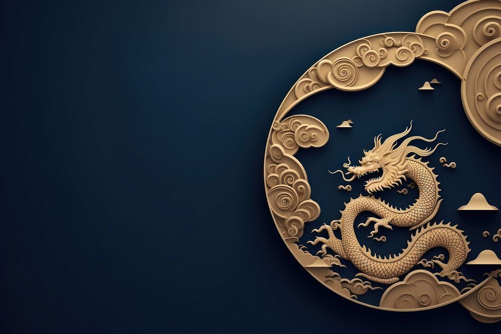 Chinese new year festival background dragon representation accessories.