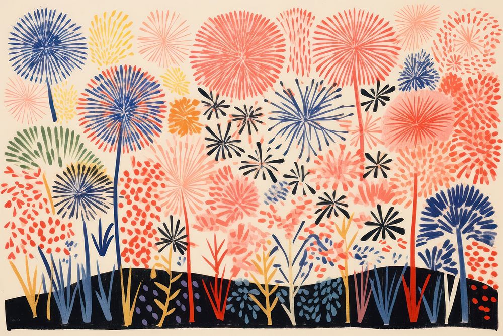 Fireworks painting pattern nature. AI generated Image by rawpixel.