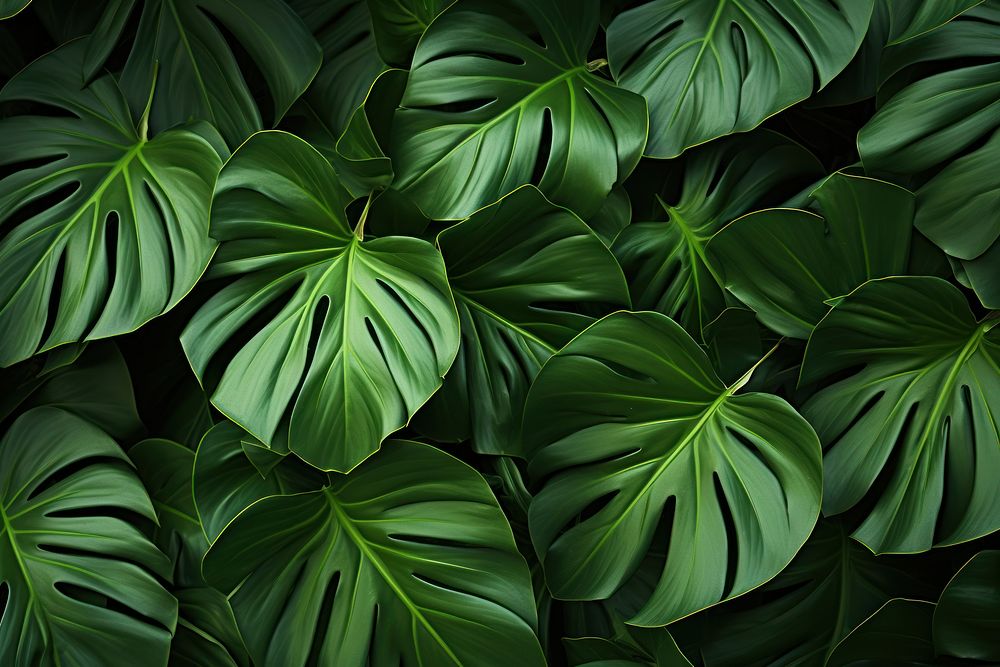  Tropical tree leaves backgrounds plant green. AI generated Image by rawpixel.