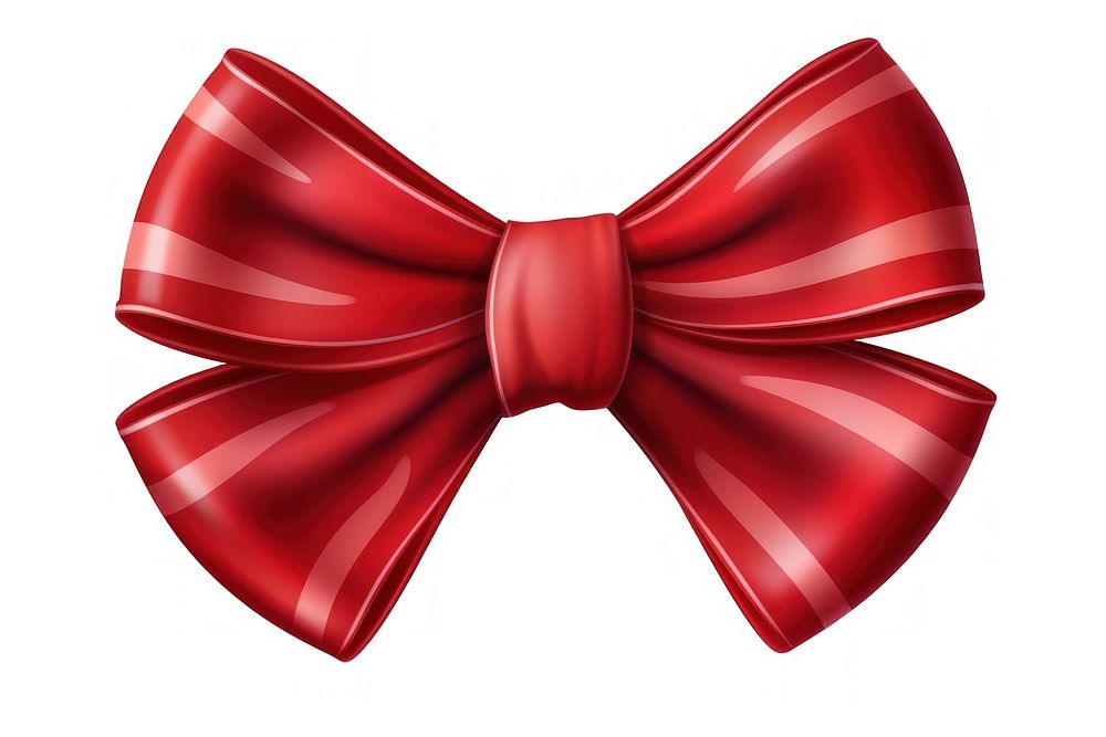 Christmas bow white background celebration accessories.