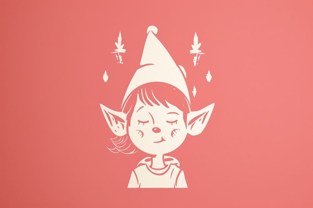 Cute Elf character representation celebration creativity.