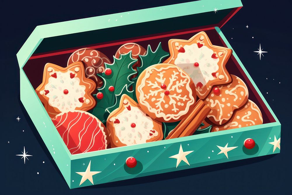 Christmas cookies gingerbread dessert food.