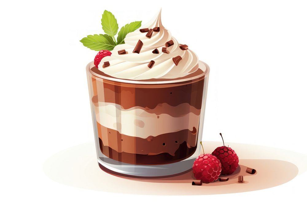 Chocolate mousse dessert cream food.