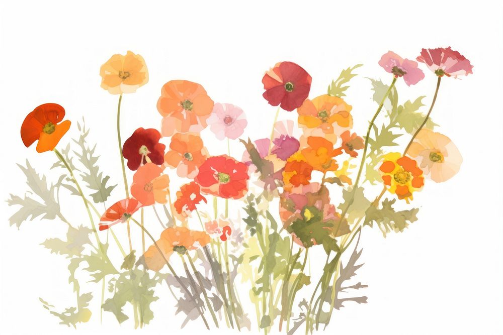 Store flowers painting poppy plant.